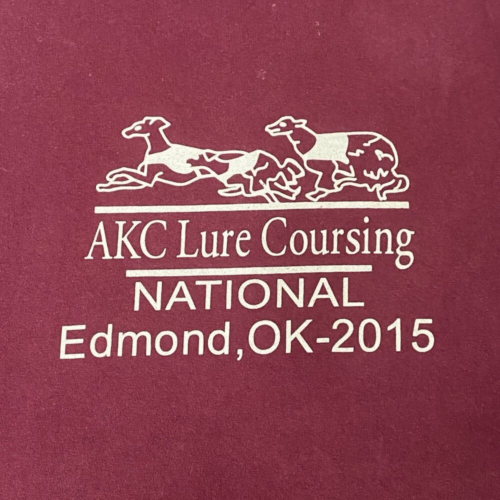 2015 AKC Lure Coursing Nationals LARGE Shirt Edmond Oklahoma Whippet Dogs Hounds